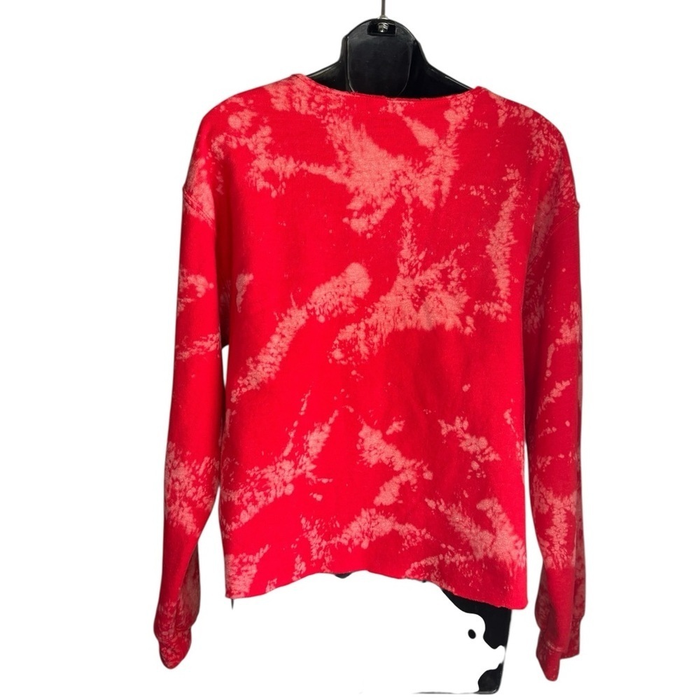 Gildan Heavy Blend Red tie-dye Kansas chiefs Sweatshirt sz M cotton blend - Picture 5 of 6